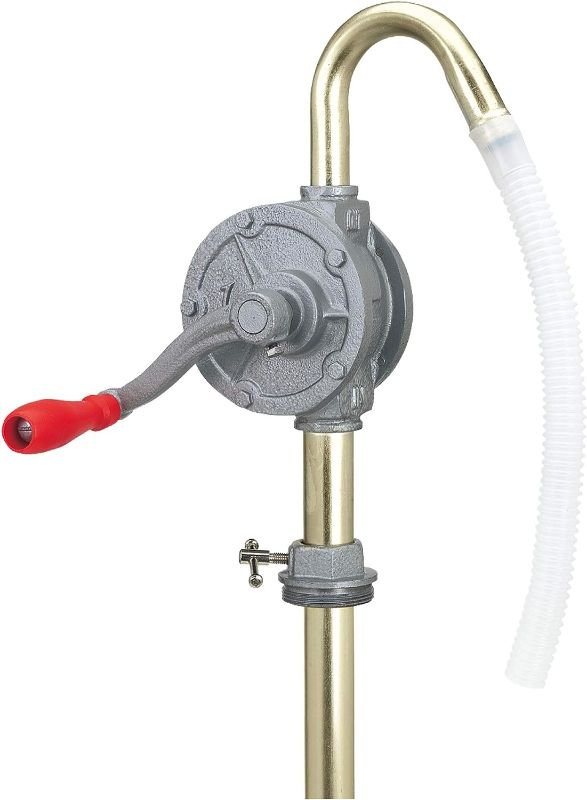 Photo 1 of LUMAX Gray LX-1318 Rotary Barrel Pump for transferring Non-Corrosive, Petroleum Based, Light to Medium Viscosity-Like, Motor, Heavy, Transmission Fluid, Heating Oils 14 x 6.1 x 5.9 inches