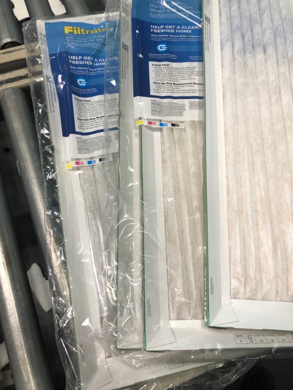 Photo 1 of Filtrete 16x25x1 Air Filter, MPR 700, MERV 8, Clean Living Dust, Pollen and Pet Dander Reduction 3-Month Pleated 1-Inch Air Filters, 4 Filters
