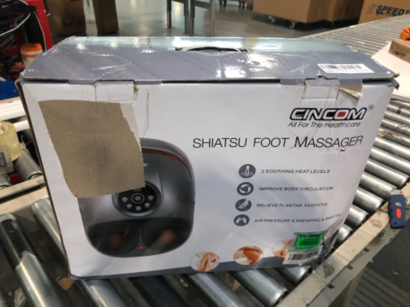 Photo 2 of CINCOM Foot Massager with Heat & Air Compression for Foot Deep Shiatsu Kneading Massage with 3 Intensities 2 Modes Auto-Off Timer for Relax