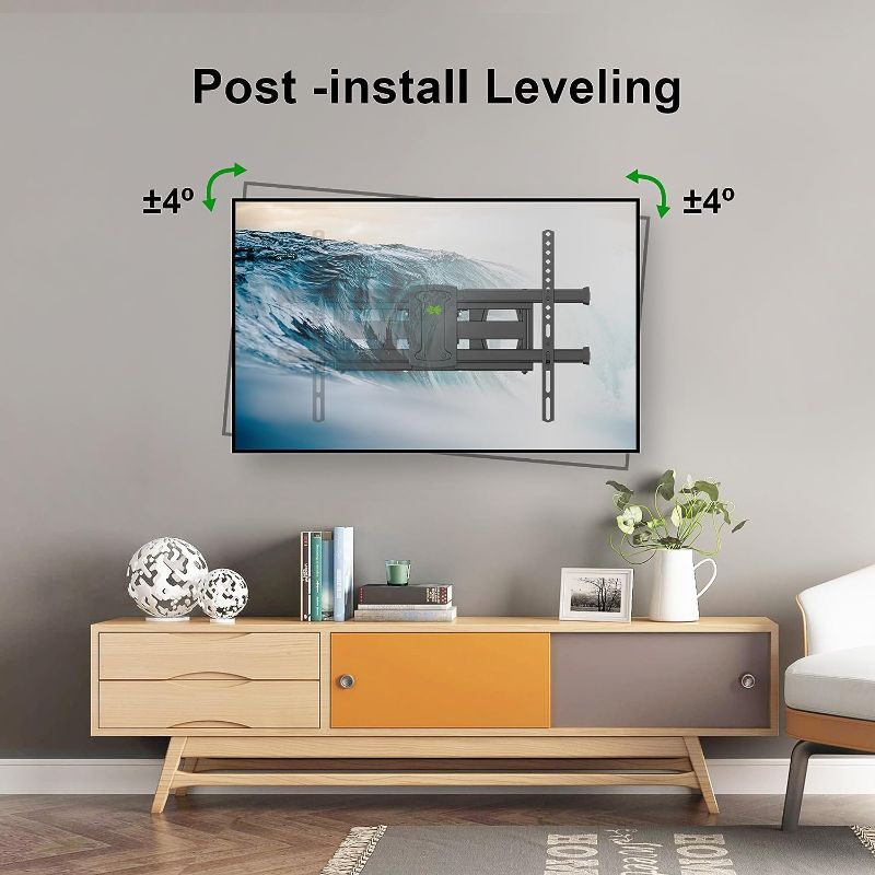 Photo 1 of USX MOUNT Full Motion TV Wall Mount for 37-90 inch TV, Fit 24" Wood Studs, Wall Mount TV Bracket with Articulating Swivel Tilt, Hold TV up to 132lbs, Max VESA 600x400mm