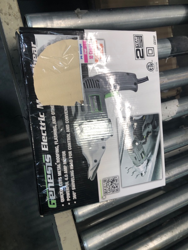 Photo 1 of Genesis GES40 4-Amp 14-Gauge Swivel-Head Variable-Speed Power Metal Shear & WEN Metal Shear, Swivel Head, Variable Speed, 18-Gauge, 4-Amp (3650) Power Shear + Metal Shear