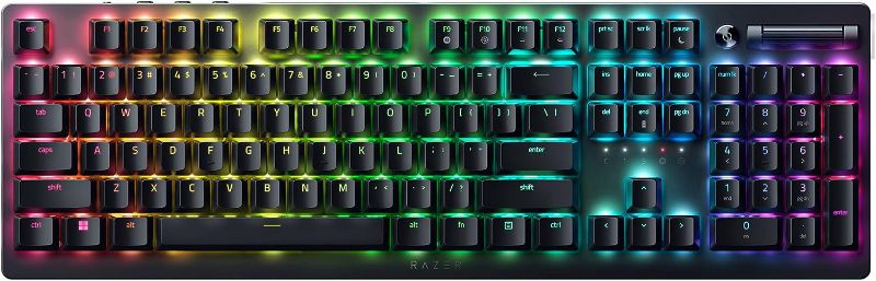 Photo 1 of Razer DeathStalker V2 Pro Wireless Gaming Keyboard: Low-Profile Optical Switches - Linear Red - Hyperspeed Wireless & Bluetooth 5.0-40 Hr Battery - Ultra-Durable Coated Keycaps - Chroma RGB (Renewed)