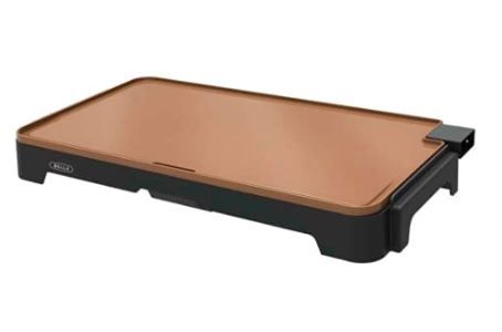 Photo 1 of BELLA XL Electric Ceramic Titanium Griddle, 12" x 22", Copper/Black 