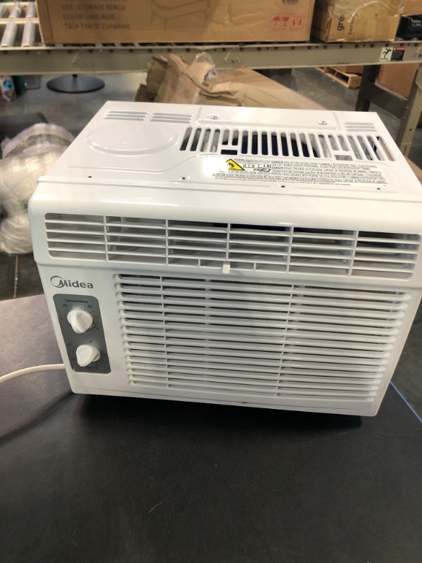 Photo 3 of ***PARTS ONLY*** Midea 5,000 BTU EasyCool Window Air Conditioner and Fan - Cool up to 150 Sq. Ft. with Easy to Use Mechanical Control and Reusable Filter White 5000 BTU