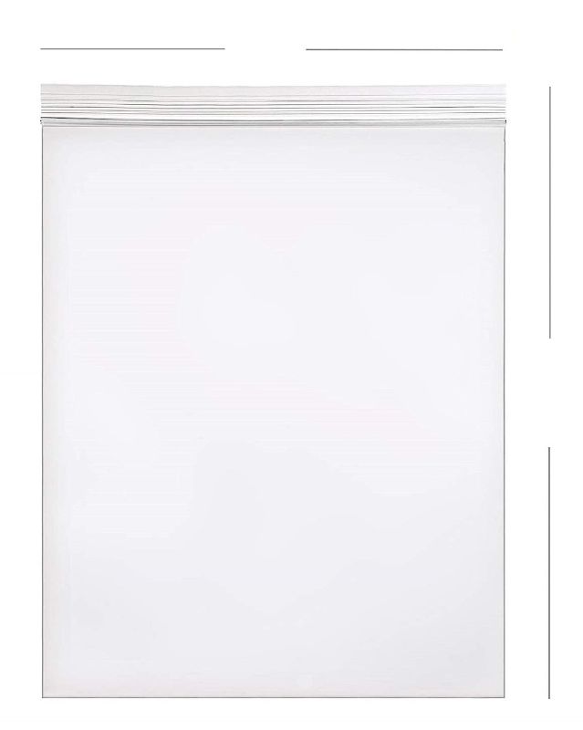 Photo 1 of AM-Ink 50-Pcs 20x24 Poly Self Sealing Storage Reclosable Resealable Clear Plastic Bags 2 MIL