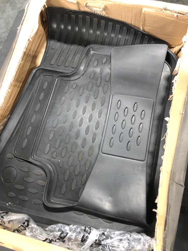 Photo 4 of Floor Mats Compatible for 2018-2023 Jeep Wrangler JL Unlimited 4-Door, Unique Black TPE All-Weather Guard Floor Liners 2018-2023 Wlangler JL