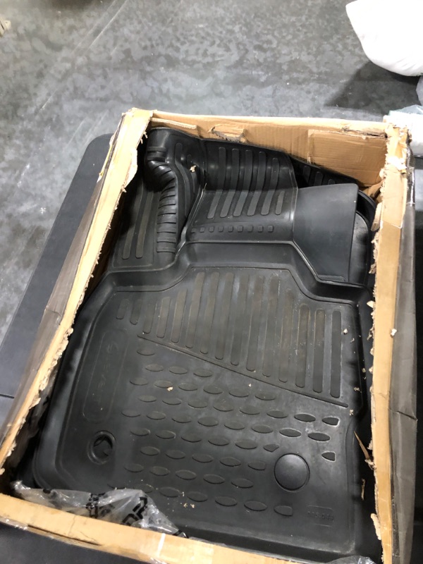 Photo 3 of Floor Mats Compatible for 2018-2023 Jeep Wrangler JL Unlimited 4-Door, Unique Black TPE All-Weather Guard Floor Liners 2018-2023 Wlangler JL