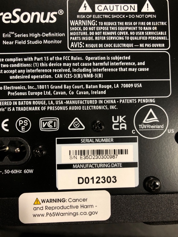 Photo 6 of PreSonus Eris E3.5 BT-3.5" Near Field Studio Monitors with Bluetooth & Eris Sub 8 Compact Studio Subwoofer