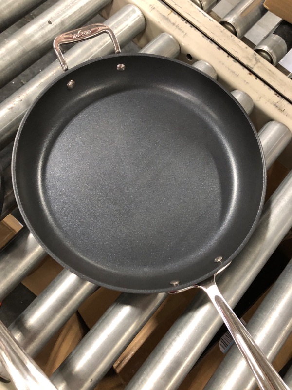 Photo 5 of All-Clad E1002S63 HA1 Hard Anodized Nonstick Fry Pan Cookware Set, 10 Inch and 12 Inch Fry Pan, 2 Piece, Grey 10-Inch and 12-Inch