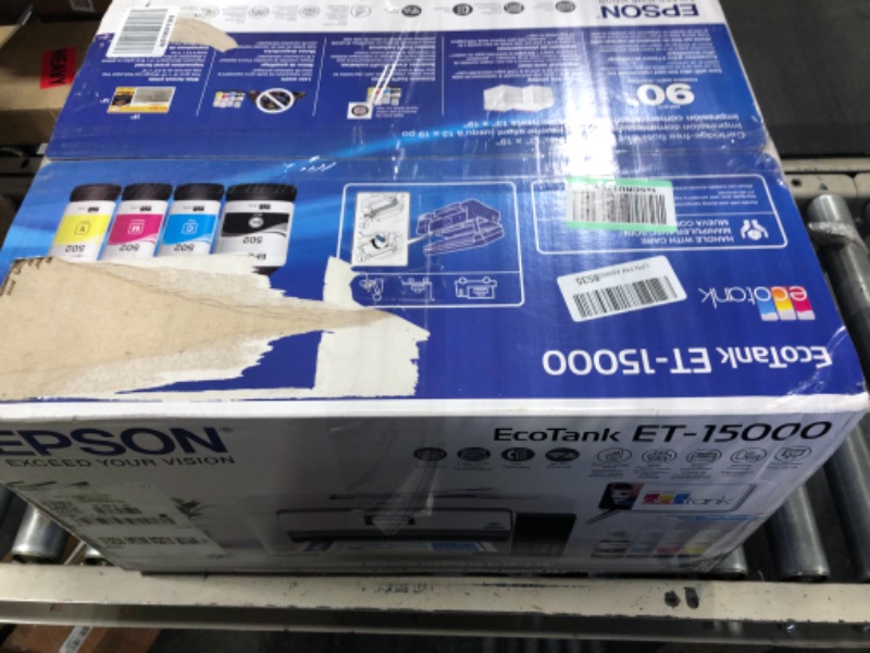 Photo 5 of Epson EcoTank ET-15000 Wireless Color All-in-One Supertank Printer with Scanner, Copier, Fax, Ethernet and Printing up to 13 x 19 Inches, White