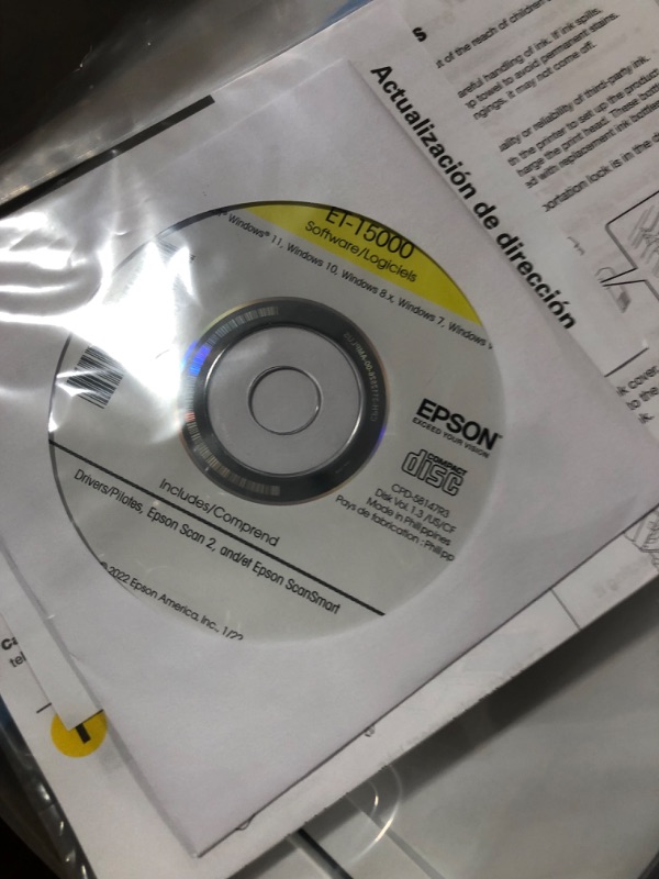 Photo 2 of Epson EcoTank ET-15000 Wireless Color All-in-One Supertank Printer with Scanner, Copier, Fax, Ethernet and Printing up to 13 x 19 Inches, White