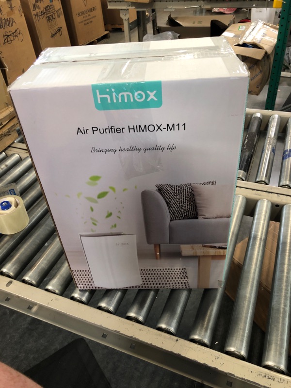 Photo 1 of HIMOX Air Purifier for Home Allergies and Pets, H13 True HEPA Filter Up to 1500 sq ft Remove 99.99% of Smoke, Dust, Pollen, Quiet Odor Eliminators for Bedroom, Pet Hair Remover, Digital Display M11 Black