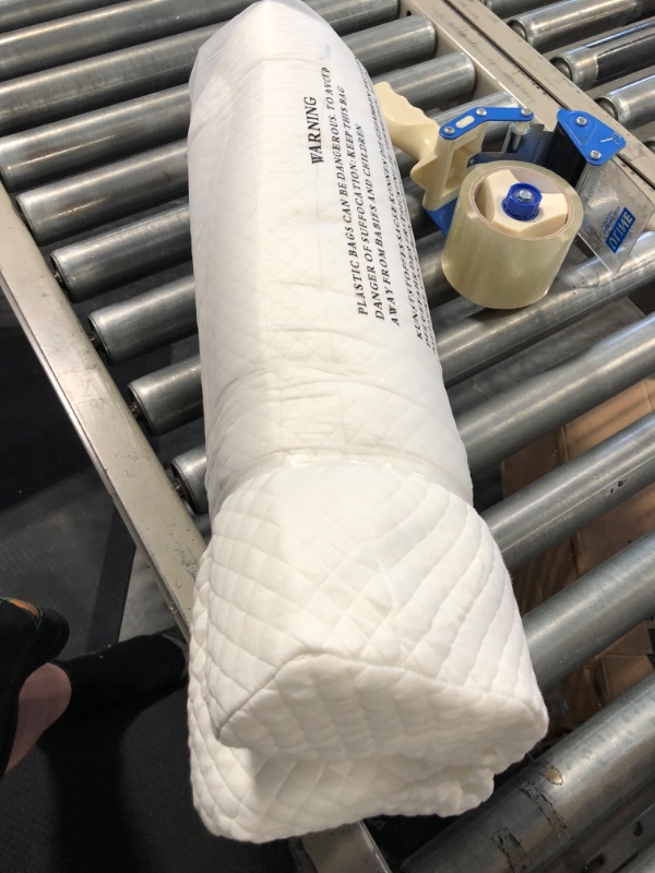 Photo 1 of AM AEROMAX Firm Contour Memory Foam Pillow, Cervical Pillow for Neck Pain Relief, Neck Orthopedic Sleeping Pillows for Side, Back and Stomach Sleepers. Standard - Firm 21.5Lx14Wx(3.5"-4.3")H White