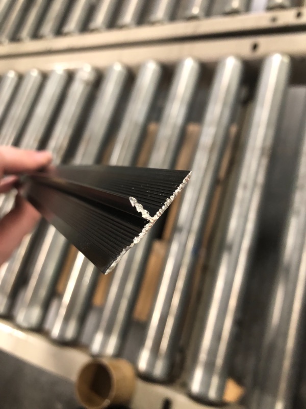 Photo 1 of Aluminum T Molding Floor Transition Strip Matte Black, 36 inch Doorway Edge Trim for Wood Vinyl Laminate Floors, Flat Cinch Seam Cover/Binder, 1 1/4" (33mm) Wide 1 1/4" (33mm) Wide T-Molding
