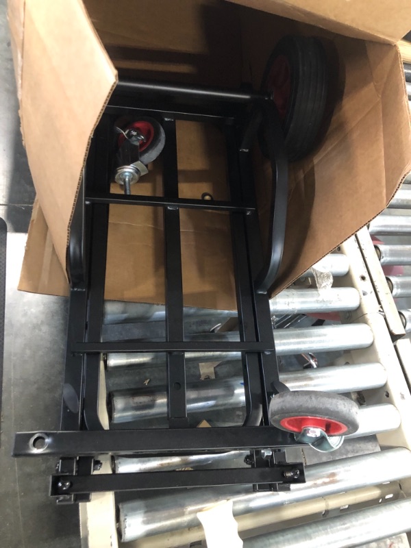 Photo 1 of Adjustable Professional Equipment - Compact 8-in-1 Folding, Foldable and Lightweight, Hand Truck/Dolly/Platform Cart, Extends Up to 27.52'' to 44.25'' - Pyle PKEQ48 27.52'' x 17''