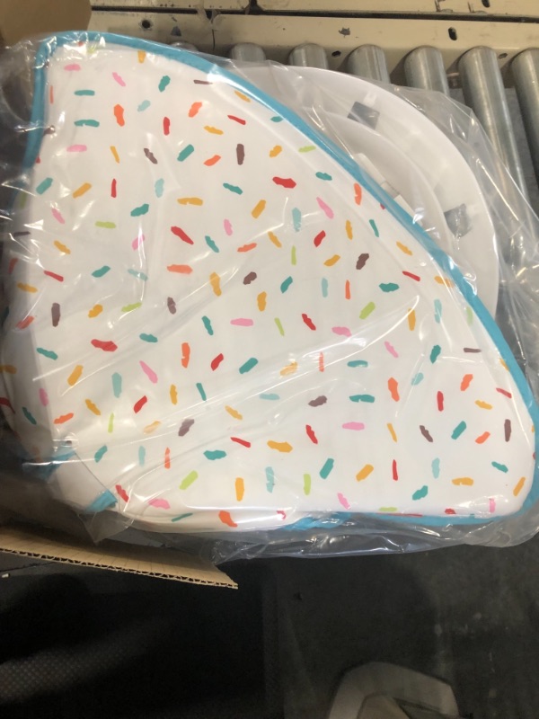 Photo 1 of Fisher-Price Deluxe Sit-Me-Up Floor Seat – Rainbow Sprinkles, Portable Infant Chair with Tray and toybar [Amazon Exclusive]