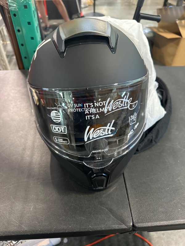 Photo 3 of Westt Storm X Full Face Motorcycle Helmet with Dual Visor, DOT Approved, Men and Women L (22.44-22.84 in) Black