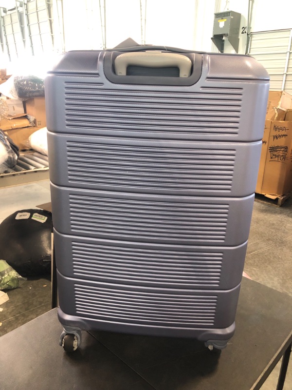 Photo 2 of American Tourister Stratum 2.0 Expandable Hardside Luggage with Spinner Wheels, 28" SPINNER, Slate Blue 28-Inch Checked-Large Slate Blue