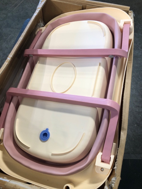 Photo 1 of BBSUN Folding Baby Bathtub Portable Travel Bathtub Pet tub Washing Tub Multifunctional Bathtub, A Pink