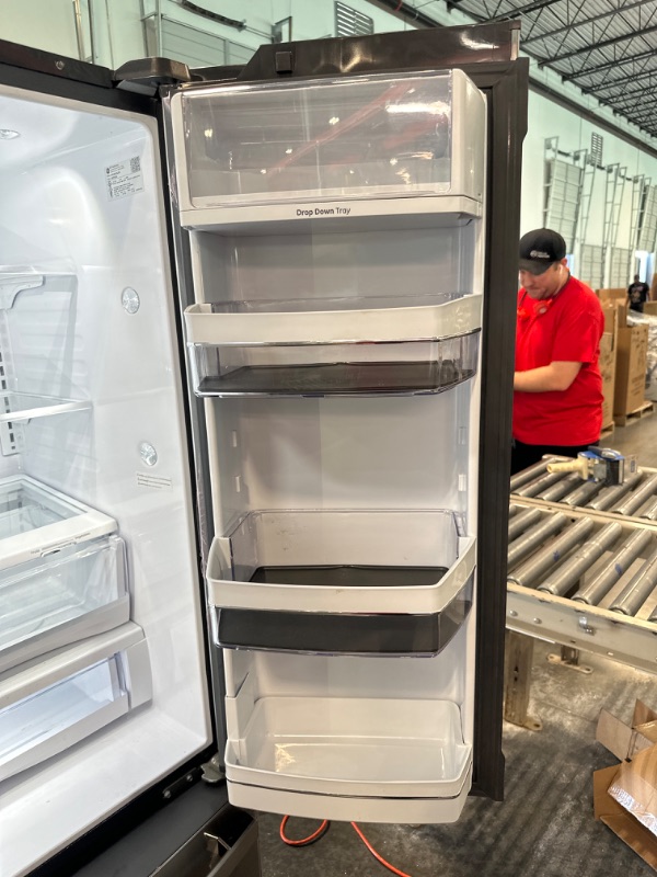 Photo 11 of GE Profile 36 Inch Wide 22.2 Cu. Ft. Counter Depth French Door Refrigerator with Hands-Free Autofill and TwinChill Evaporators