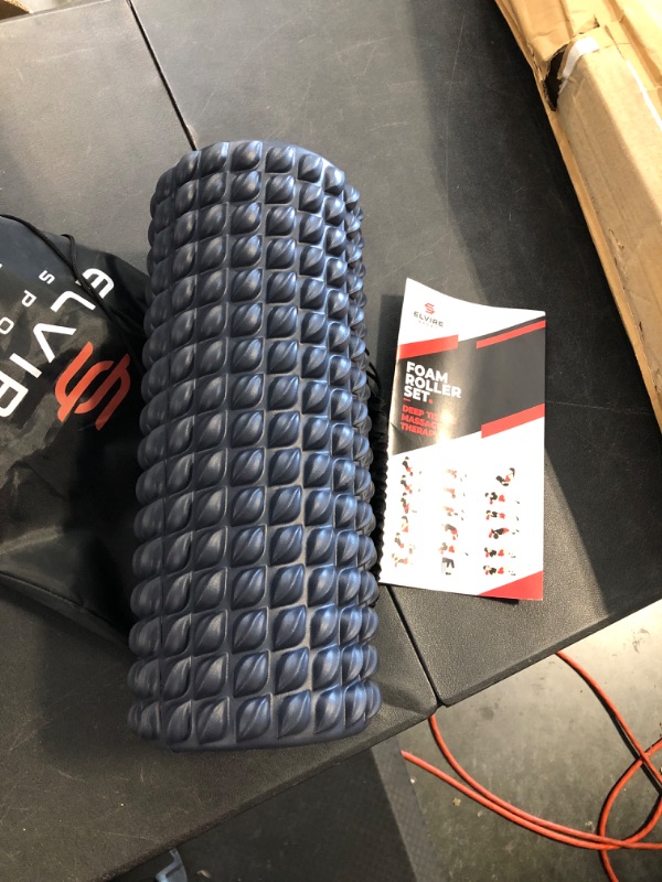 Photo 3 of ELVIRE SPORT Foam Roller for Physical Therapy | Deep Tissue Muscle Roller Set - Includes: Back Roller x2, Massage Roller, Massage Ball, Foot Roller - Foam Roller for Back, Neck, Feet & Leg Roller