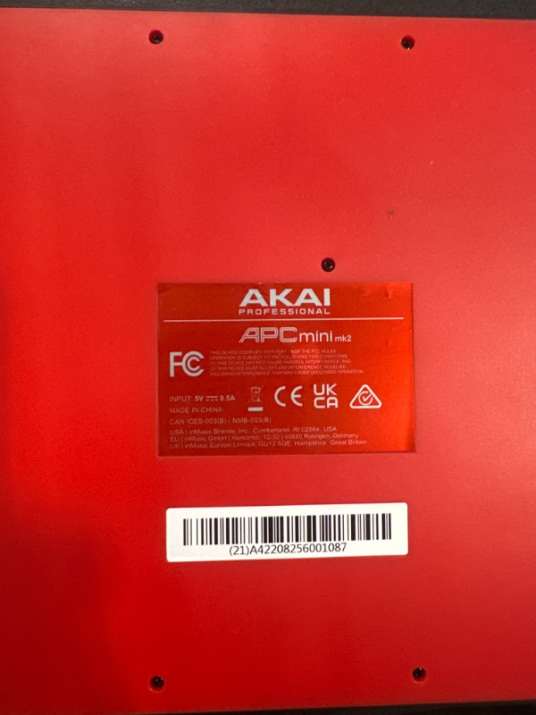 Photo 1 of AKAI Professional APC Mini MK2 - USB MIDI Pad Controller for Clip Launching with Ableton Live Lite, 64 RGB Pads, Drum and Note Mode and MIDI Mixer