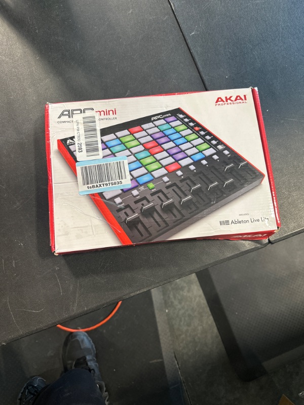 Photo 1 of AKAI Professional APC Mini MK2 - USB MIDI Pad Controller for Clip Launching with Ableton Live Lite, 64 RGB Pads, Drum and Note Mode and MIDI Mixer