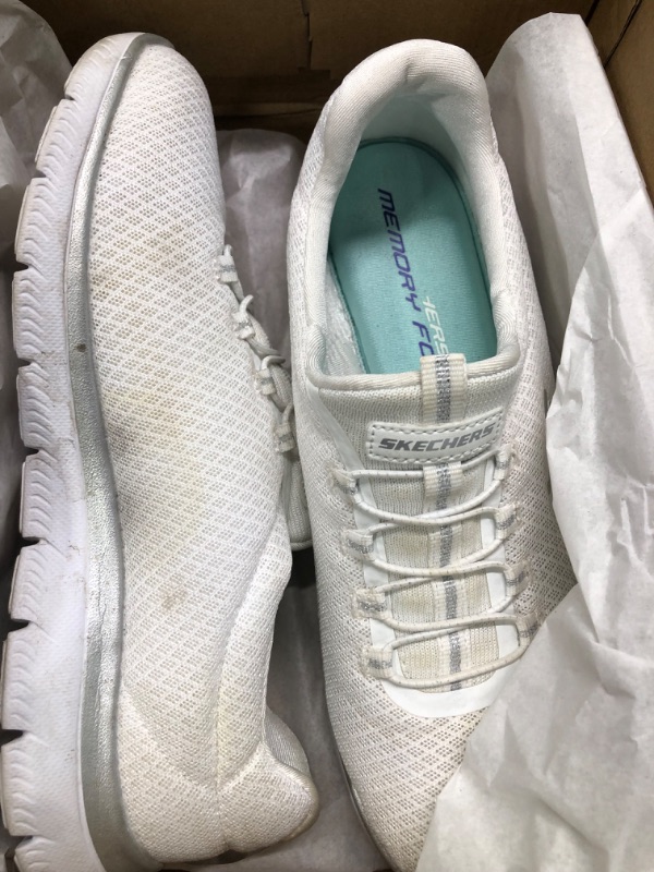 Photo 2 of Skechers Women's Summits Sneaker 8 White/Silver