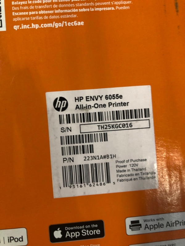 Photo 7 of ENVY 6055e Wireless Inkjet Printer with 6 months of Instant Ink Included with HP+