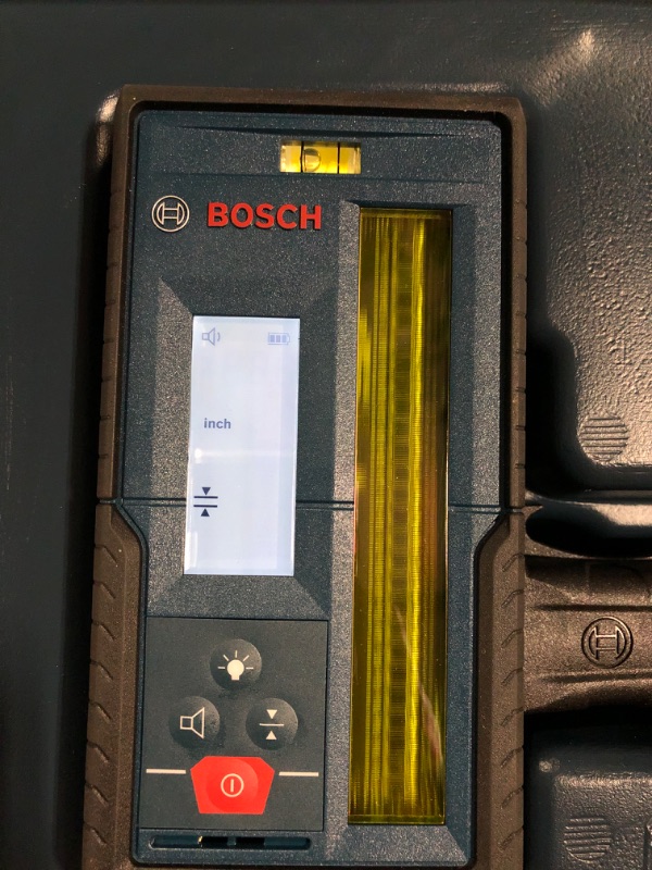 Photo 4 of ***MISSING 13 FOOT ROD AND LASER DOESNT WORK - FOR PARTS ONLY*** BOSCH REVOLVE2000 GRL2000-40HK Exterior 2000ft Range Horizontal Self-Leveling Cordless Rotary Laser Kit with Tripod, 13ft Grade Rod and Laser Receiver , Red