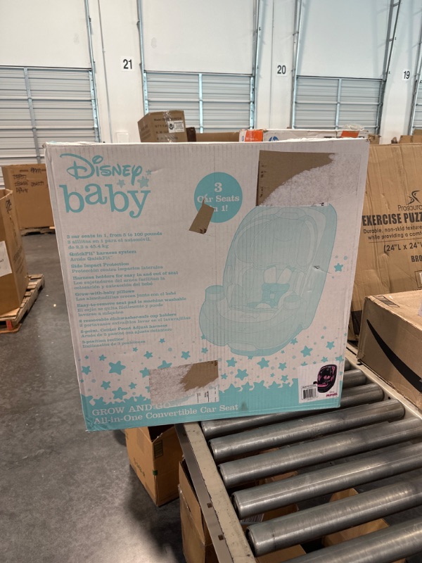 Photo 2 of Disney Baby Grow and Go All-in-One Convertible Car Seat, Rear-facing 5-40 pounds, Forward-facing 22-65 pounds, and Belt-positioning booster 40-100 pounds, Simply Minnie