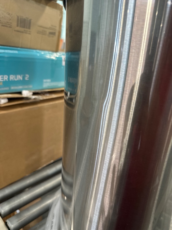 Photo 1 of NINESTARS CB-DZT-50-9/12-9 Automatic Touchless Infrared Motion Sensor Trash Can Combo Set, 13 Gal 50L & 3 Gal 12L, Stainless Steel Base (Oval, Silver/Black Lid) 13 Gal & 3 Gal Trash Can