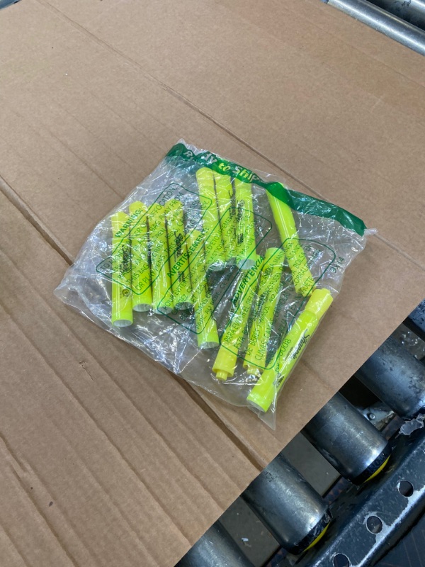 Photo 1 of SHARPIE Tank Style Highlighters, Chisel Tip, Fluorescent Yellow, Box of 12 Yellow Highlighters