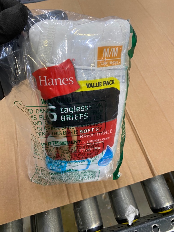 Photo 1 of Hanes Men's Tagless White Briefs with ComfortFlex Waistband-Multiple Packs Available 6 6 Pack - White Medium