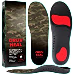 Photo 1 of 220+lbs Plantar Fasciitis Strong Arch Support Insoles Men Women - Flat Feet - Orthotic Insoles High Arch for Arch Pain - Work Shoe Boot Inserts - Support Pain Relief (L, Light Military)
