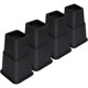 Photo 1 of Adjustable Bed Risers | Heavy Duty Furniture Risers 3, 5 Or 8-inch | 8 Pack | Black
