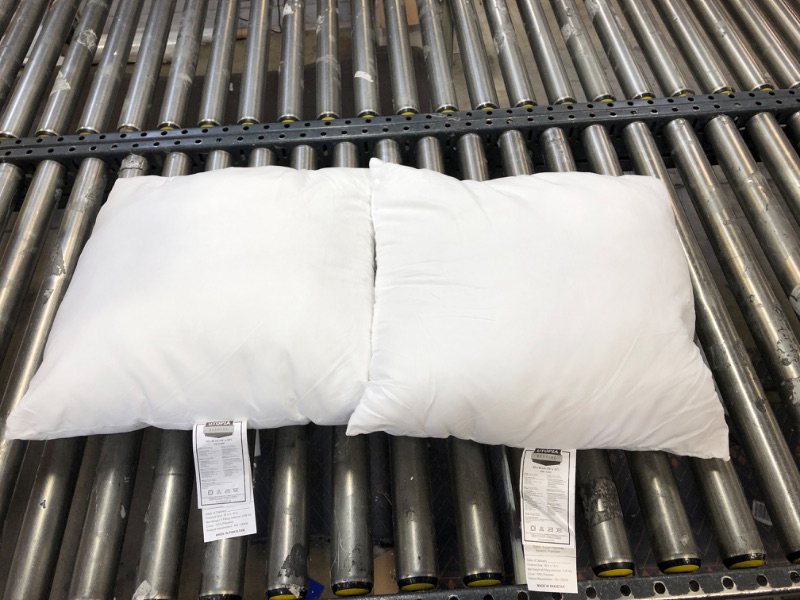 Photo 1 of 18" x 18" White Pillows, Set of 2