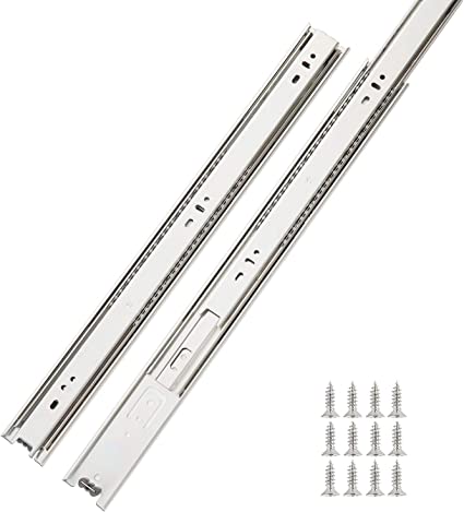 Photo 1 of 6 Pair of 18 Inch Hardware Full Extension Side Mount Ball Bearing Sliding Drawer Slides
