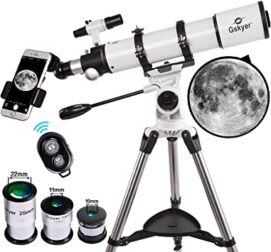 Photo 2 of Gskyer Telescope, Telescopes for Adults, 600x90mm AZ Astronomical Refractor Telescope,Telescope for Kids,Telescopes for Adults Astronomy, German Technology Scope