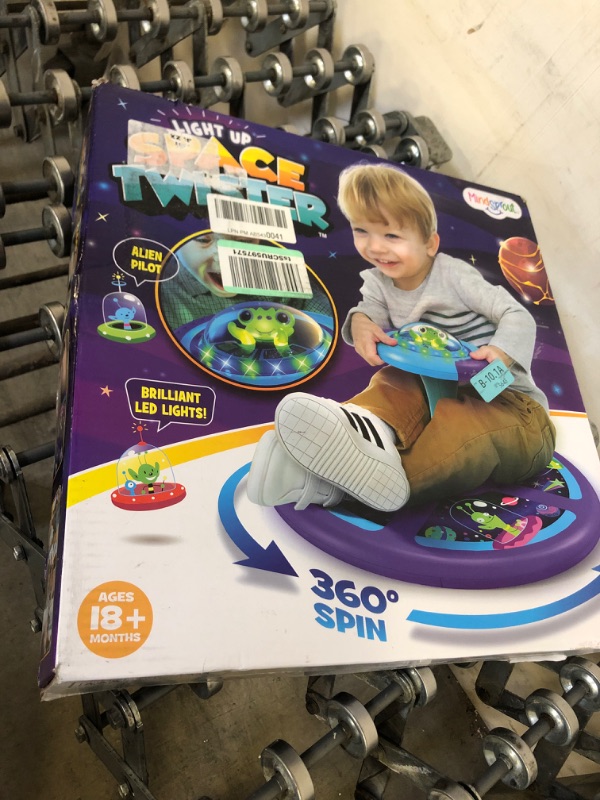 Photo 2 of MindSprout Light-Up Space Twister | 360° Sit Twist and Spin, Toddler Toys Age 2, 3, 4, 5, Birthday for Boy Girl, 18 Months +, LED Lights, Kids Toy Indoor or Outdoor for 2 Year Old (Patent Pending)