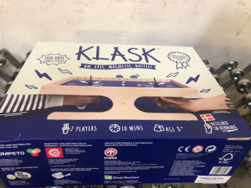 Photo 2 of KLASK: The Magnetic Award-Winning Party Game of Skill - for Kids and Adults of All Ages That’s Half Foosball, Half Air Hockey Original