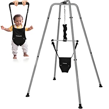 Photo 1 of Cowiewie Baby Jumper with Strong Support Stand, w/Walking Harness Function, Baby Exerciser Fun Activity
