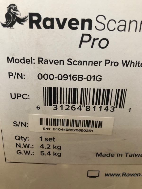 Photo 3 of Raven Pro Document Scanner - Huge Touchscreen, High Speed Color Duplex Feeder (ADF), Wireless Scan to Cloud, WiFi, Ethernet, USB, Home or Office Desktop White