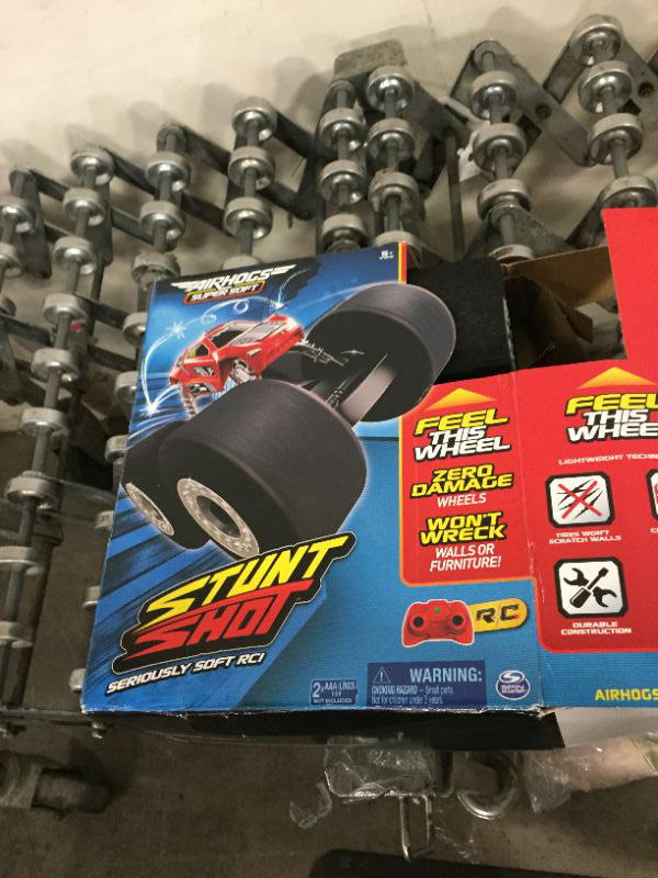 Photo 2 of Air Hogs Super Soft, Stunt Shot Indoor Remote Control Car with Soft Wheels, Toys for Boys, Aged 5 and up Black, Red