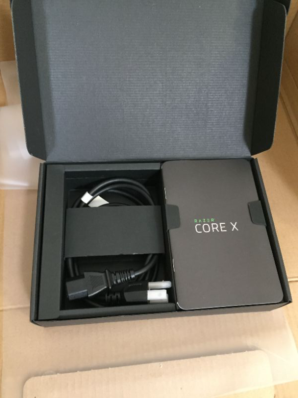 Photo 3 of Razer Core X Aluminum External GPU Enclosure (eGPU): Compatible with Windows & MacOS Thunderbolt 3 Laptops, NVIDIA /AMD PCIe Support, 650W PSU, Mercury White Mercury White Core X eGPU