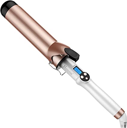 Photo 1 of Hoson 2 Inch Curling Iron Large Barrel, Long Barrel Curling Wand Dual Voltage, Ceramic Tourmaline Coating with LCD Display, Glove Include