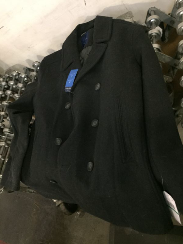 Photo 2 of Nautica Men's Classic Double Breasted Peacoat Large Charcoal