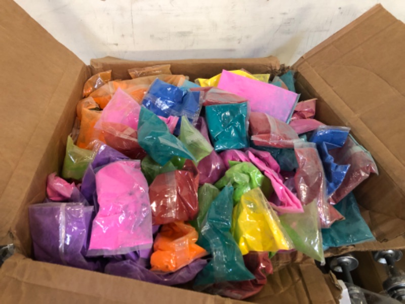 Photo 2 of 40 Color Powder Packs 50 GMS Each - 10 Vibrant Colors Perfect for 18 to 20 People for Holi Color Party, Fundraisers, Gender Reveal, Photo Shoot, Summer Camp, Color Wars, Fun Run