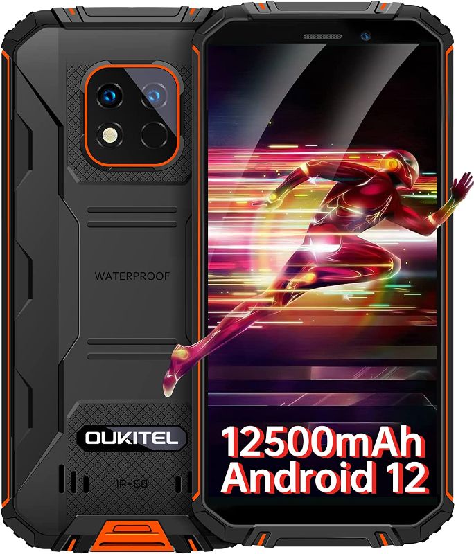 Photo 1 of OUKITEL Rugged Smartphone [12500mAh] WP18 Pro (2023) 5.93" Rugged Phone Android 12, 4GB + 64GB/1TB,13MP Camera, IP68 Waterproof Unlocked Mobile Phones,...
