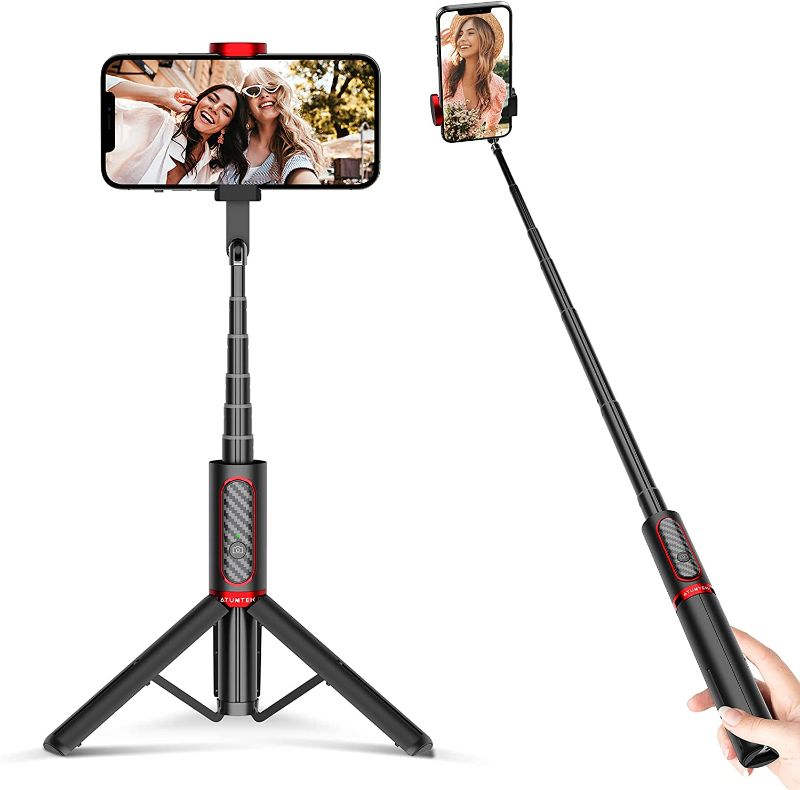 Photo 1 of ATUMTEK Selfie Stick Tripod, Extendable 3 in 1 Aluminum Bluetooth Selfie Stick with Wireless Remote and Tripod Stand for iPhone 13/13 Pro/12/11/11 Pro/XS...
